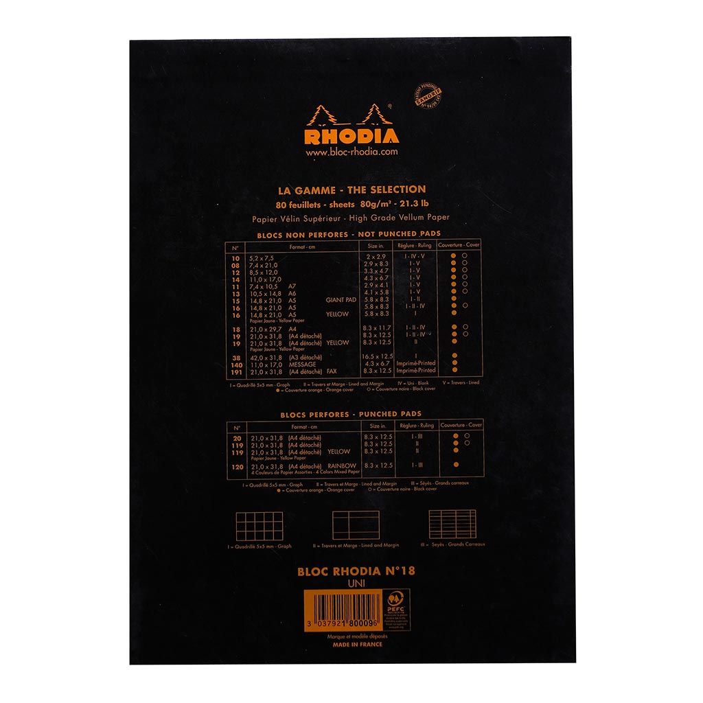 Bloc No. 18 Head Stapled Notepad A4
