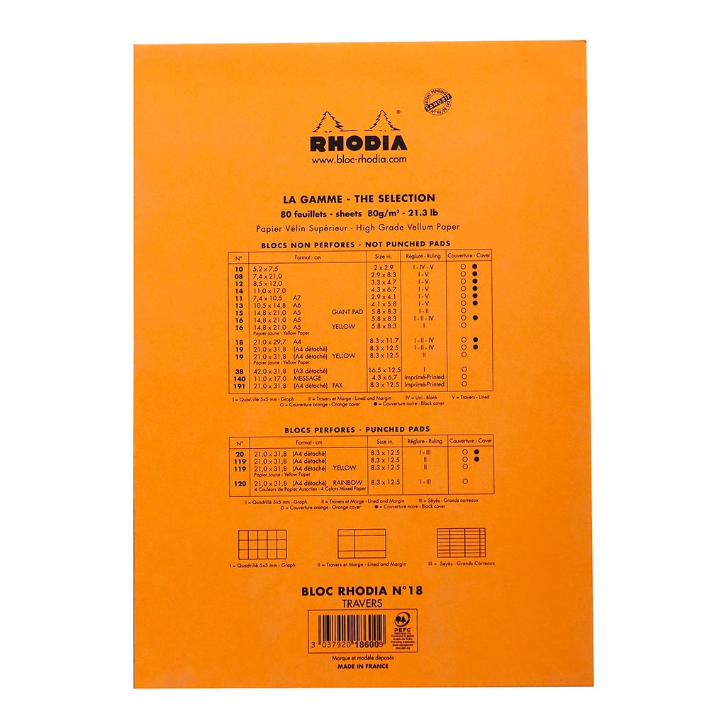 Bloc No. 18 Head Stapled Notepad A4